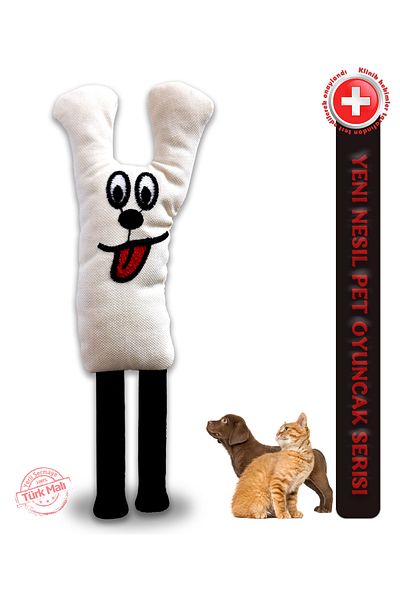 Silky Toys - Plush Toy for Dogs - Foot Tongue / 15cm / White