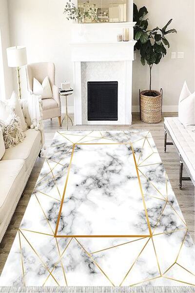 MOTTO HALI Modern Eko Punto Kaymaz Tabanlı Yıkanabilir Antibakteriyel Dijital...