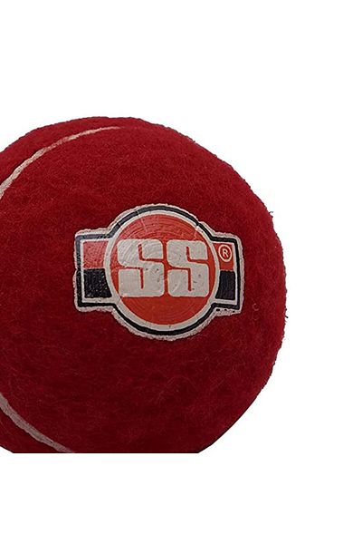 SS Cricket Tennis Ball with Seam | Leather | Suitable for Practice Game | Hard Court | Grass
