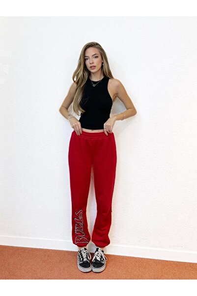 PROTO SUIT Red Shardonlu Oversize (Wide Fit) Sweatpants
