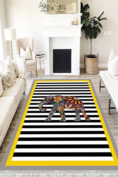 Modern Eco Punto Anti-Slip Based Washable Antibacterial Digital Printing Modern Carpet Runner