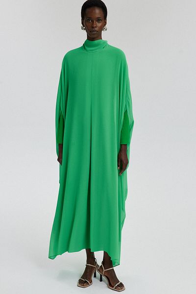 Touché Privé Chiffon Dress - Bat Sleeve Design