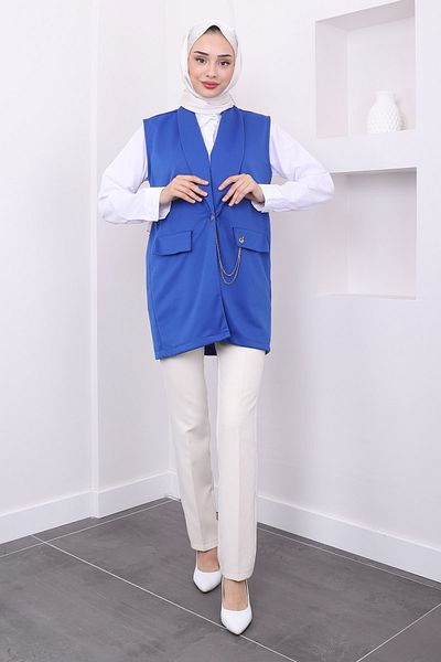 İmajButik Sax Vest with Chain Detail