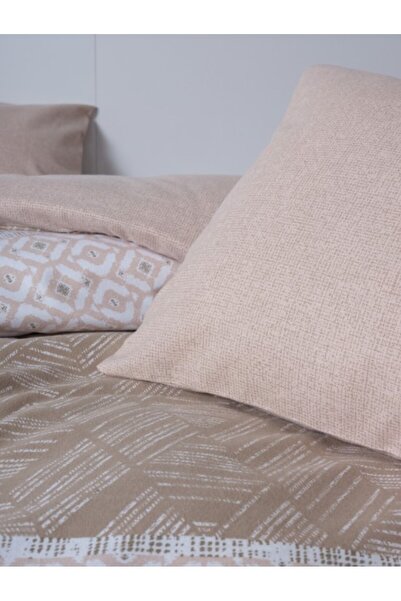 Cotton Box Double Flannel Duvet Cover Set - Arrow Cream