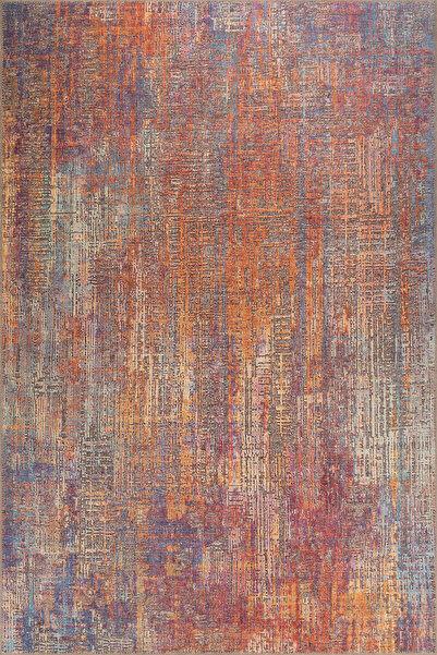 ARTLOOP STOK SONU DEV İNDİRİM - Etnik Desen Eskitme Yolluk - Makinede Yıkanabilir