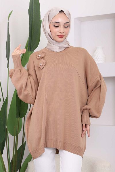 İmajButik Πλεκτό πουλόβερ Biscuit Crew Neck