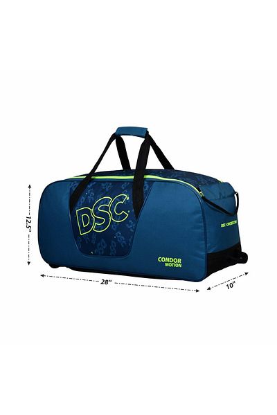 DSC Condor Motion Wheelie Cricket Kit Bag | Polyester | Spacious | Durable | Easy Mobility | Green