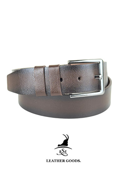 Rse Leather Goods حزام جينز رجالي من الجلد الطبيعي مقاس 4.5 سم - حزام رياضي ب...