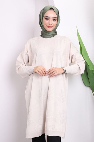 İmajButik Tunica de tricotaje mercerizata din fire rece crem
