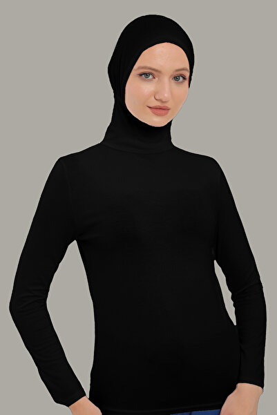 Sonbaharmoda Kadın Uzun Kollu Body Boyunluklu Boneli Tam badi Boğazlı Likralı...