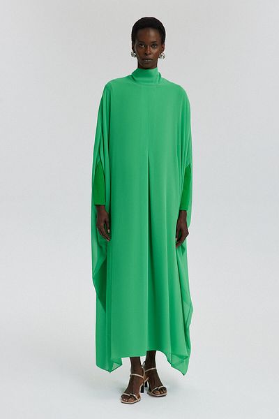 Touché Privé Chiffon Dress - Bat Sleeve Design