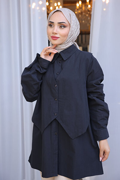 İmajButik Terikoton Shirt with Black Vest