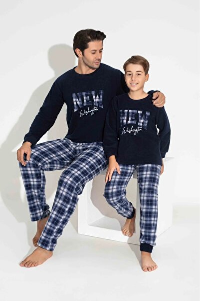 birsen içgiyim Baba Oğul Polar Pijama Takımı