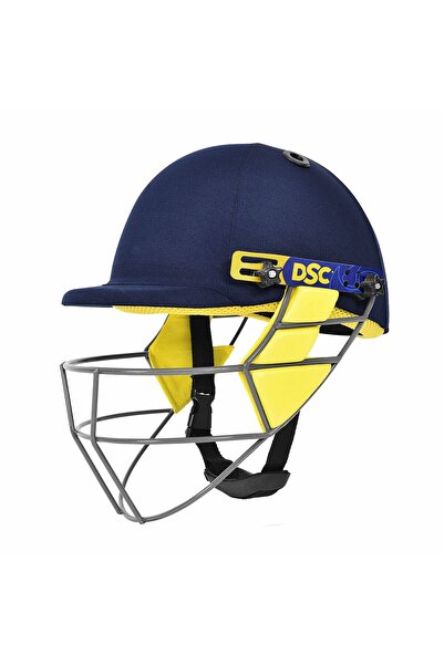 DSC خوذة كريكيت BOUNCER للرجال والأولاد (شبكة فولاذية قابلة للتعديل | اللون: أزرق داكن | خفيفة الوزن