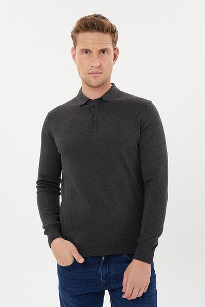 Tony Montana Tony Classics Polo Neck Basic Μακρυμάνικο Πλεκτό- T-1006