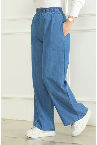 sefamerve Jeans mit elastischem Bund 7568-01 Hellblau
