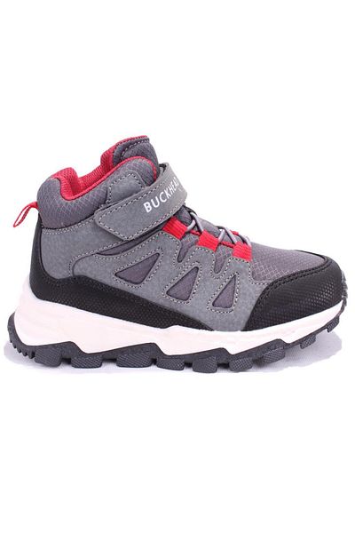 BUCKHEAD 4351 Gray Red Orthopedic Daily Boy's Boots