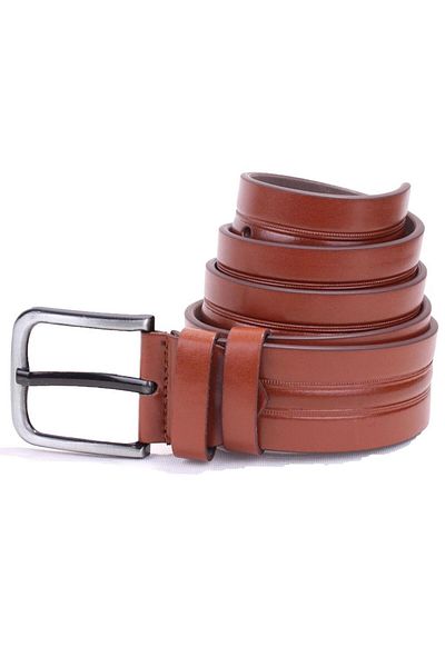 DAGOSTER DMK26-457 Ανδρική ζώνη από συνθετικό δέρμα Tan 4,5 cm