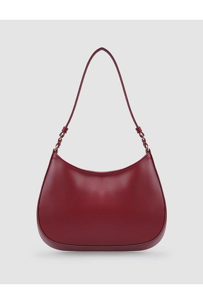 Cabani 100% Genuine Leather Claret Red Women's Shoulder Bag