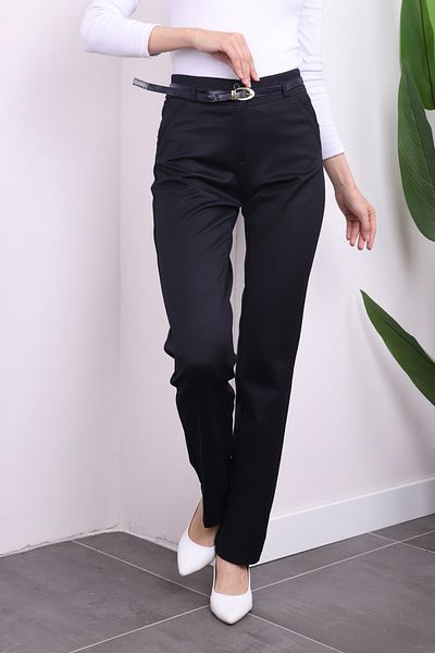 İmajButik Pantaloni din țesătură creion bleumarin închis