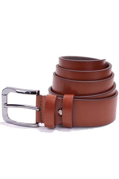 DAGOSTER DMK26-355 Ανδρική ζώνη από συνθετικό δέρμα Tan 4 cm