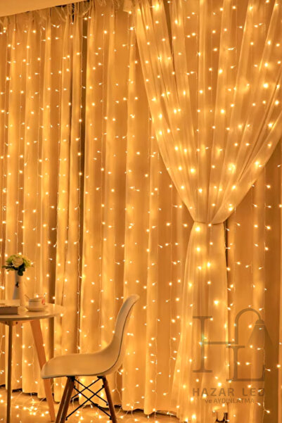 Hazar Led 220 Volt 2.5x2.5 Metre 15 Salkımlı Eklenebilir Animasyonlu Perde Le...