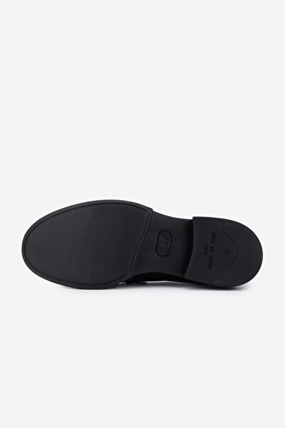 Valmenti Ανδρικά παπούτσια Loafer από γνήσιο δέρμα μαύρο δέρμα