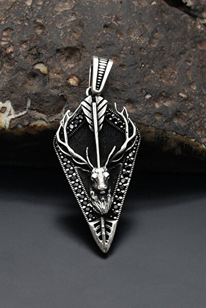 Prestige Geyik Figürlü Kolye Ucu 925 Ayar Gümüş