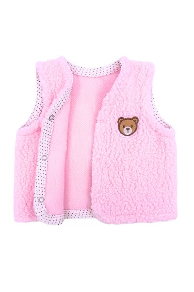 PATSAN Fleece Plush Baby Vest - Teddy Bear Design