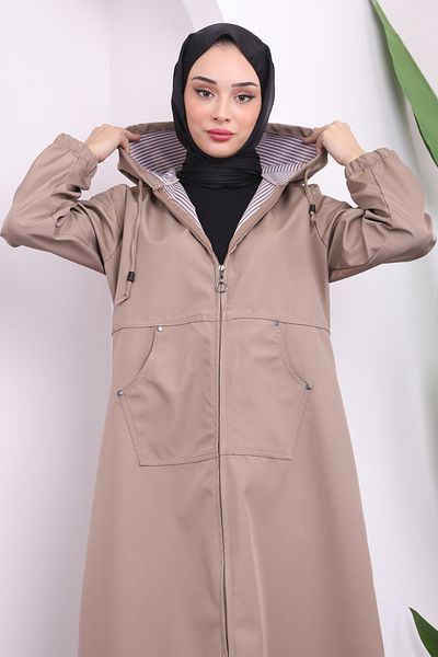 İmajButik Καπάκι με φερμουάρ Mink Hooded
