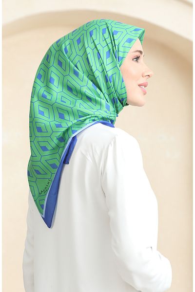 sefamerve Μαλακό βαμβακερό κασκόλ Green Saks - 19094-23