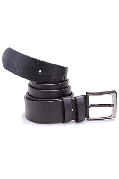 DAGOSTER DMK26-456 Μαύρη ανδρική ζώνη από συνθετικό δέρμα 4,5 cm