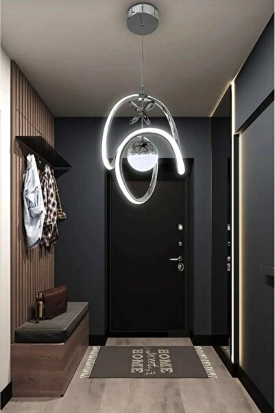 Retro BADEM 3 RENKLİ KROM KASA LEDLİ AVİZE