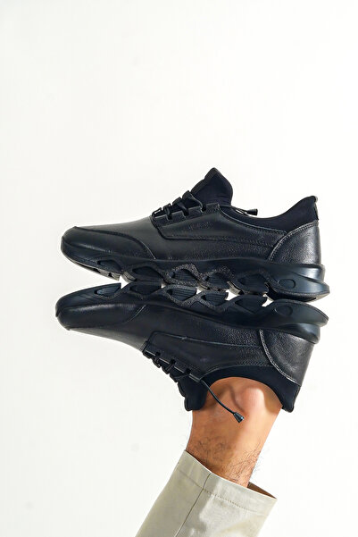 Deripabuc Hakiki Deri Siyah Erkek Deri Casual Ayakkabı Mrd15-0245