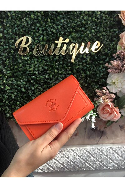 Baykuş Boutique Turuncu Cüzdan Yumuşak Suni Deri Bozuk ve Kağıt Para Bölmeli ...