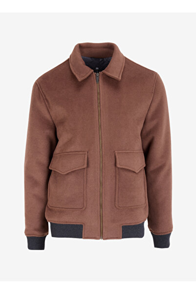 Fabrika Deve Tüyü Erkek Yün Karışımlı Mont F4WM-MNT 2955