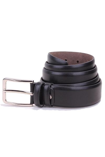 DAGOSTER DMK26-302 Μαύρη ανδρική ζώνη από συνθετικό δέρμα 3,5 cm