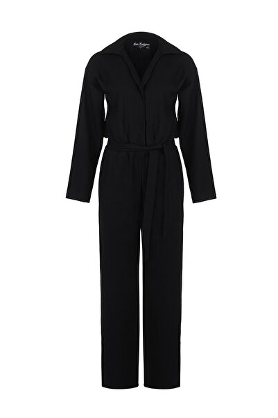 Eda Erdoğan Lea Black Striped Jumpsuit