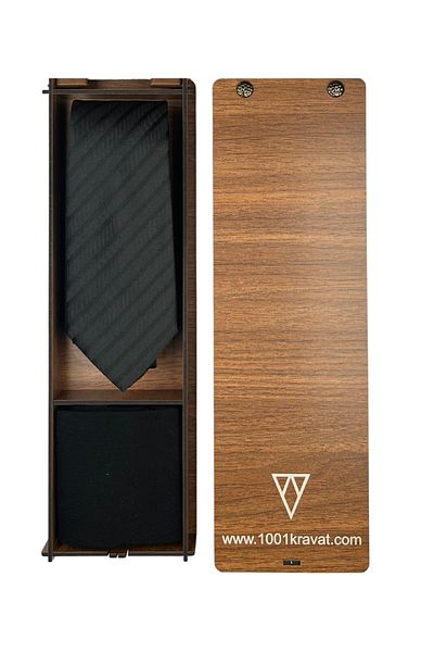 1001 Kravat Men's Gift Set with Wooden Box