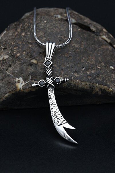 Prestige Hz. Ali Kolye Zincir Gümüş La Feta İlla Ali La Seyfe İlla Zülfikar Y...