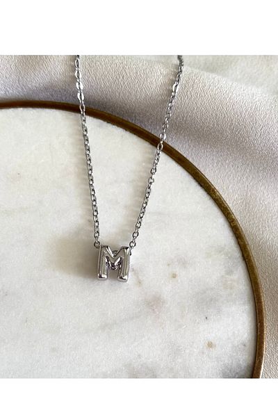 gaila design Steel Silver Color Letter m Necklace