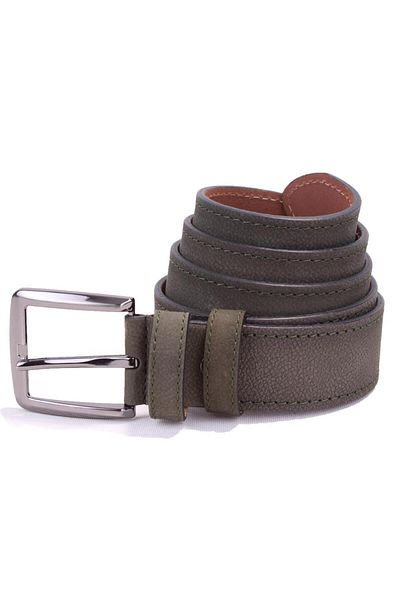 DAGOSTER DMK26-464DG Χακί 4 cm Ανδρική ζώνη από γνήσιο δέρμα