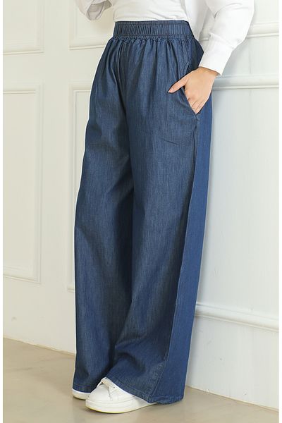 sefamerve Jeans mit elastischem Bund 7568-03 Marineblau