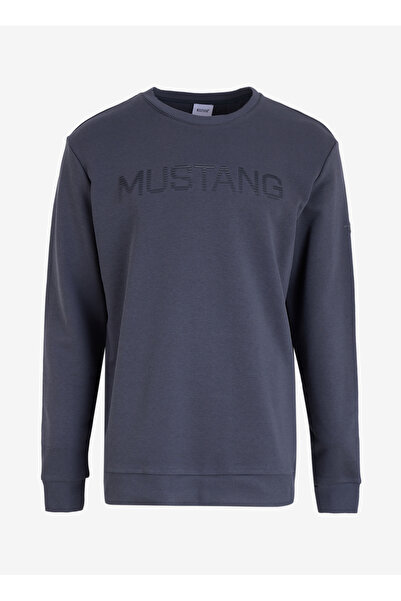Mustang Bisiklet Yaka Antrasit Erkek Sweatshırt M4WM-SWT-1819