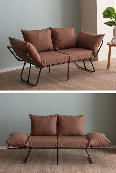 Pafu Viper Ikili Katlanır Yataklı Koltuk Keten Açık Kahverengi