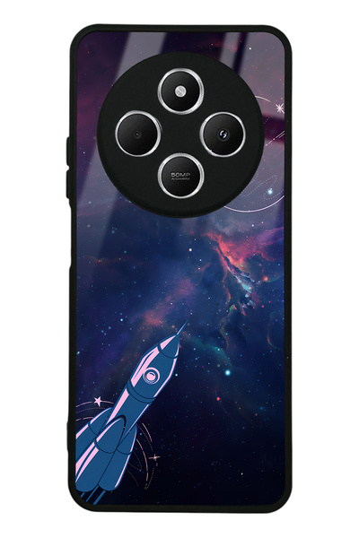 Spoyi Xiaomi Redmi 14C Space Rocket Design Glossy Phone Case