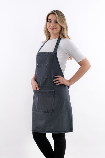 sevilya Denim Kitchen Apron with Adjustable Straps