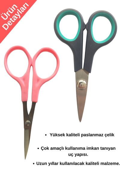 Ceysa Store Dikiş Nakış Ipi Seti, Yüksük, Ip Geçirici, 5 Dikiş Iğnesi, Kıvrık Düz Uçlu Nakış Makası, Mezura,