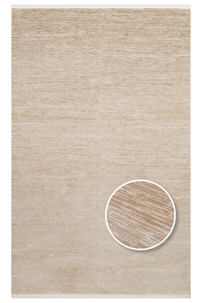 Kalesta Bergama Plaın Beıge %100 Akrilik ile Üretilen Dayanıklı ve Yumuşak Dokulu Koridor, Salon Halısı