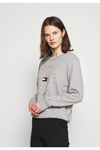 Tommy Hilfiger ORGANİK PAMUK REGULAR FİT NAKIŞLI LOGO SWEATSHİRT